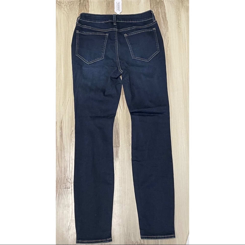 NWT SO High Rise Skinny Jeans Juniors Size 9 Dark Blue Distressed - Picture 5 of 5